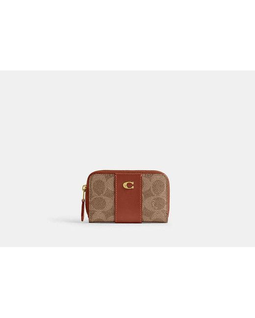 COACH Black Essential Small Zip Around Card Case