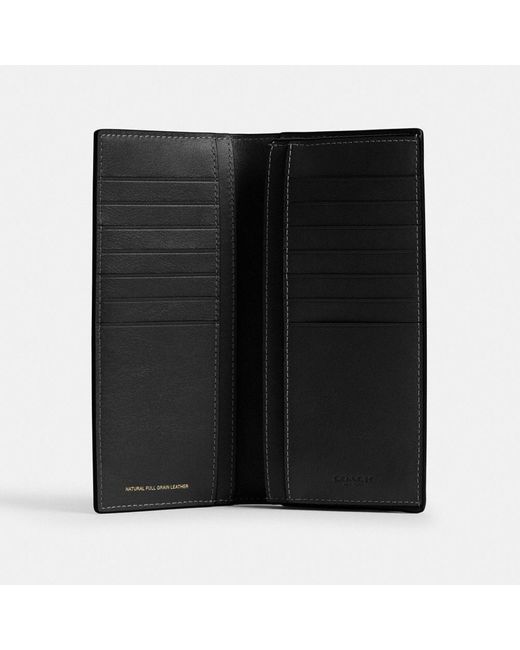 COACH Black Breast Pocket Wallet for men