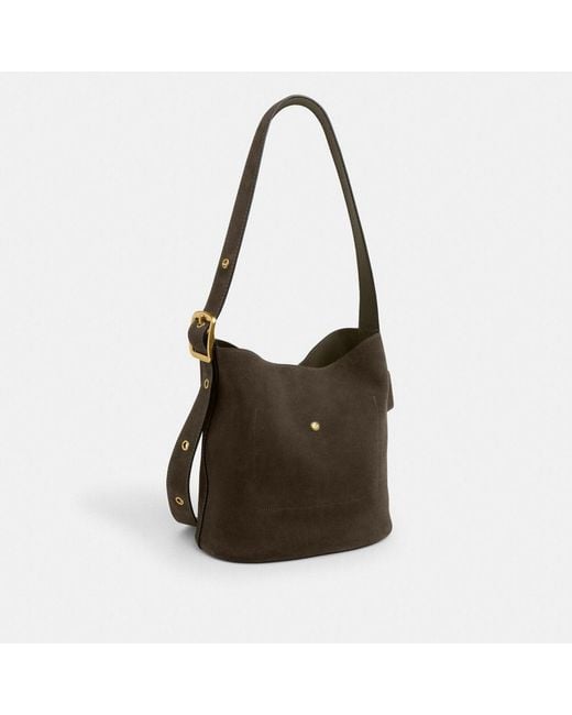 COACH Brown Bleecker Bucket Bag