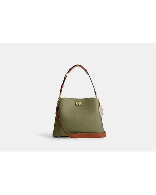 COACH Willow Shoulder Bag Interior - Green | Leather