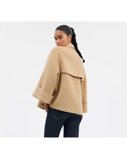 COACH Black Wool Swing Coat