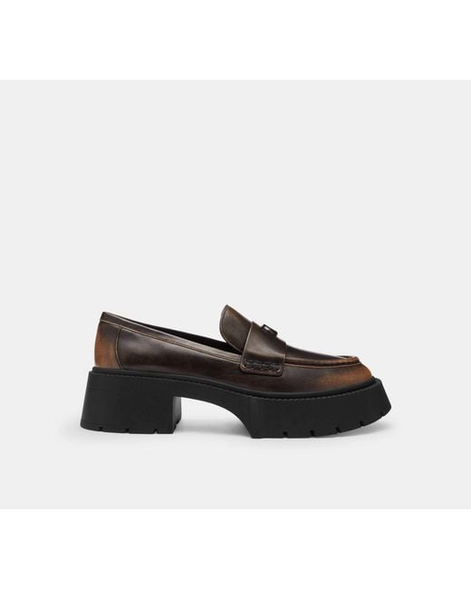 COACH Black Loafers