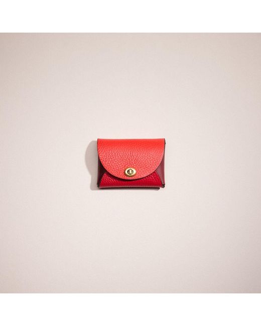 COACH Red Remade Colorblock Small Pouch