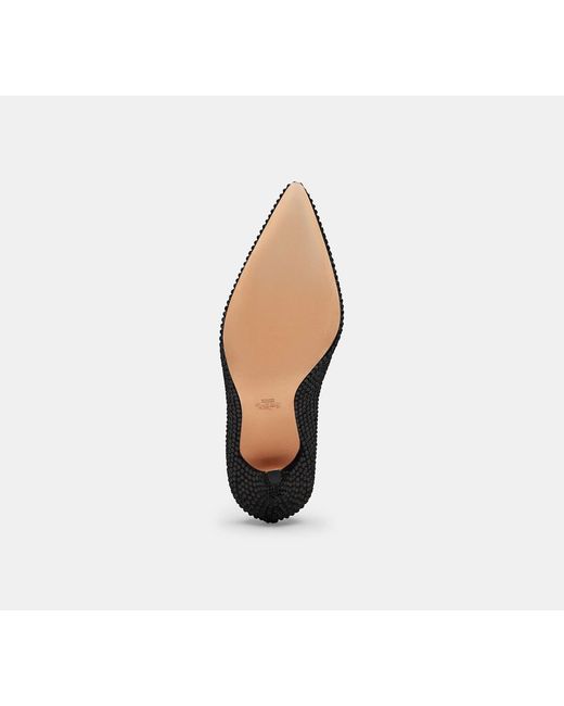 COACH Black Pump Heels With Crystals