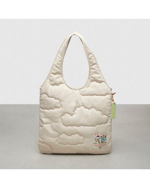 COACH Natural Topia Loop Quilted Cloud Tote