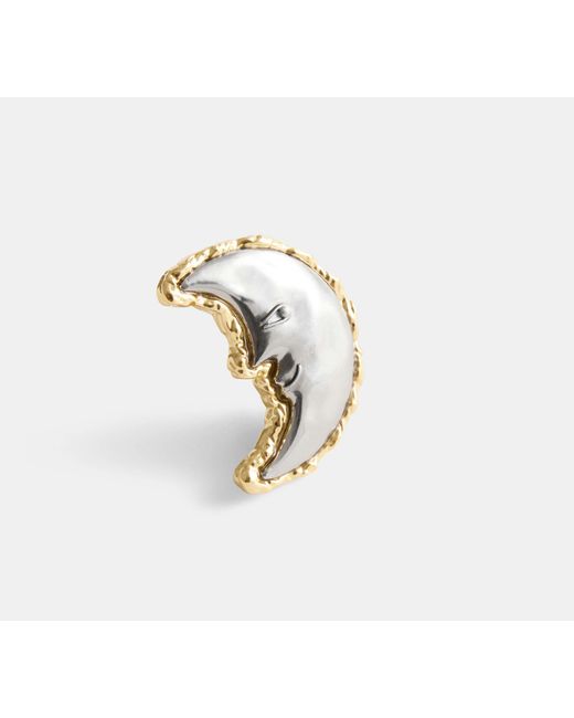 COACH Black Moon Earring