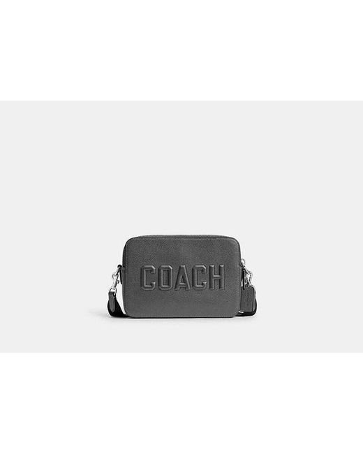 COACH Black Charter Crossbody Bag 24 With Graphic for men