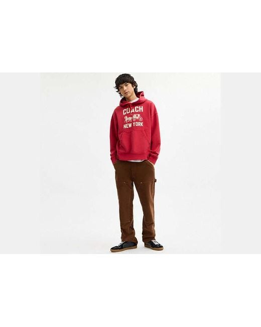 COACH Red Horse And Carriage Hoodie