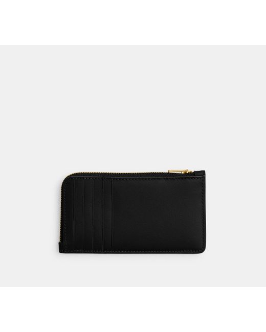 COACH Black New York Kartenetui Mit Reißverschluss