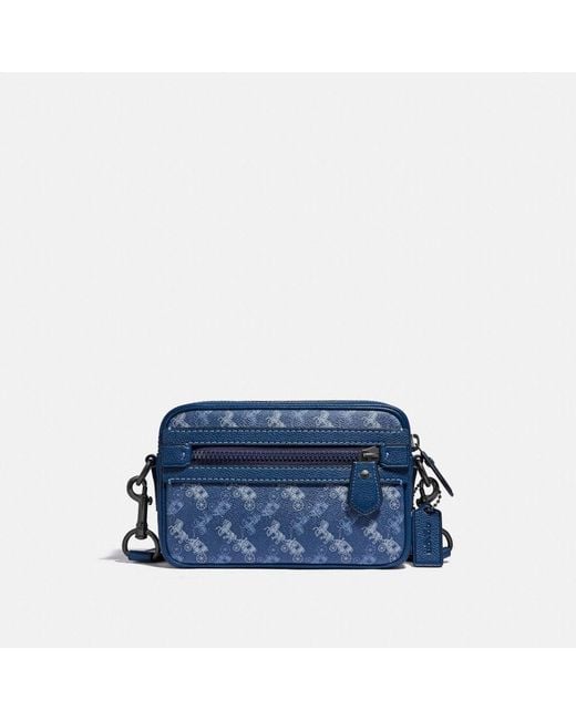 COACH Blue Academy Crossbody With Horse And Carriage Print for men