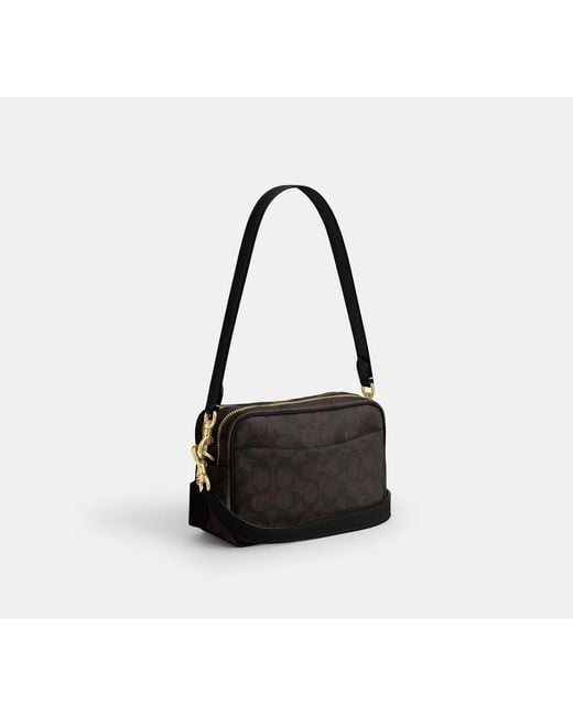 COACH Black Mini Carey Crossbody Bag