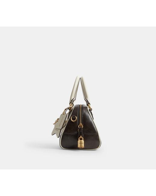 COACH Black Bowling Top Handle Bag