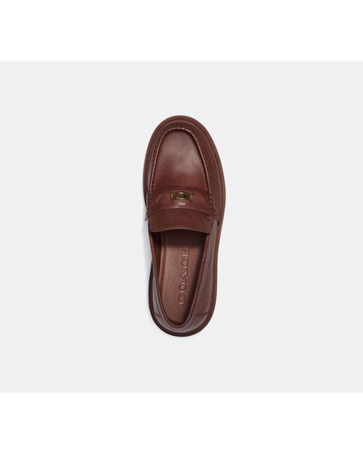 COACH Brown Loafer With Signature Coin for men