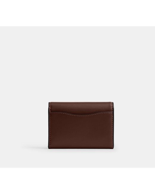 COACH Brown Essential Flap Card Case