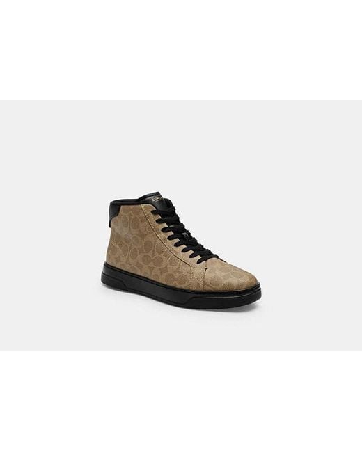 COACH Black High Line High Top Sneaker for men