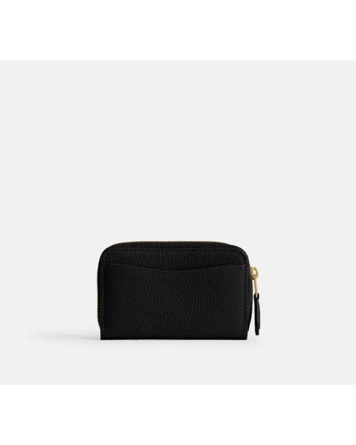 COACH Black Essential Small Zip Around Card Case