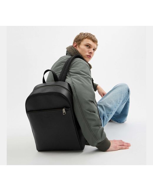 COACH Black Owen Backpack for men