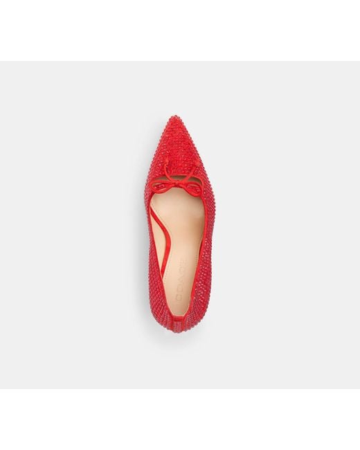 COACH Red Pump With Crystals
