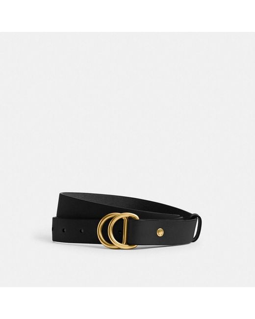 COACH Black D-ring Belt, 31mm