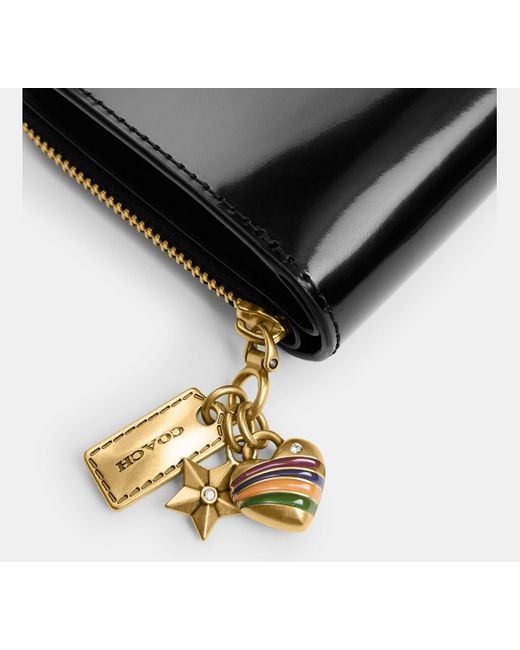 COACH Black Essential Billfold Wallet With Charms