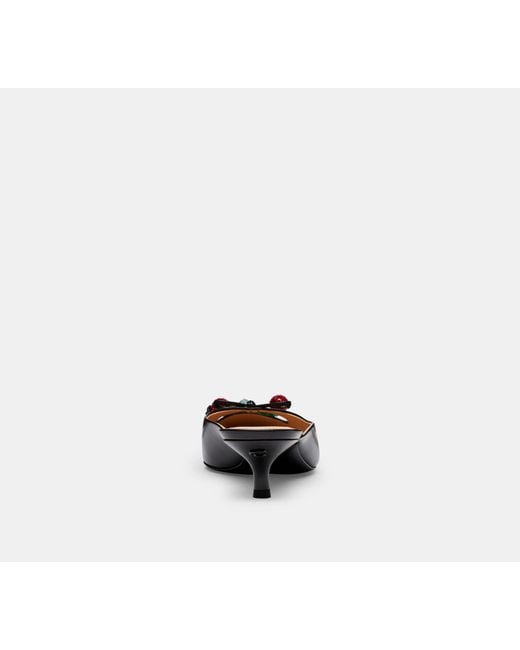 COACH Black Mule With Cherries