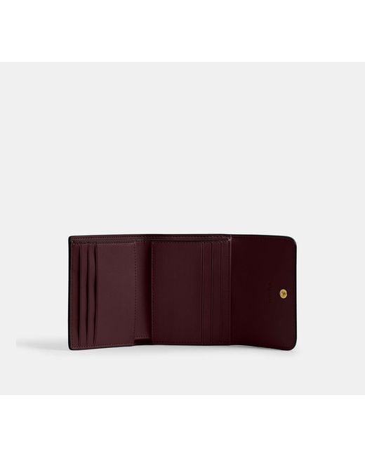 COACH Black Mila Small Flap Wallet