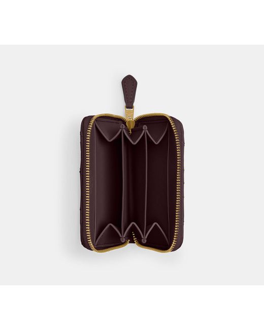 COACH Black Essential Small Zip Around Card Case