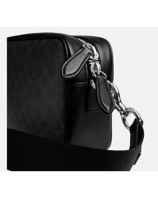 COACH Black Radio Camera Bag for men