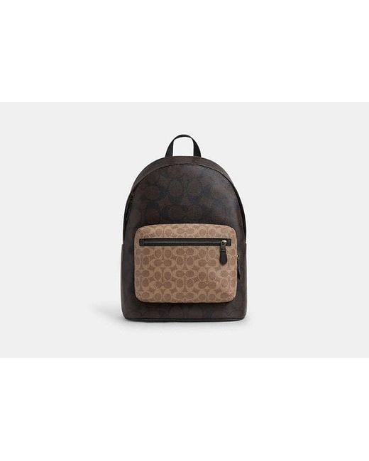 COACH West Rucksack Aus Signature-Canvas in Black für Herren