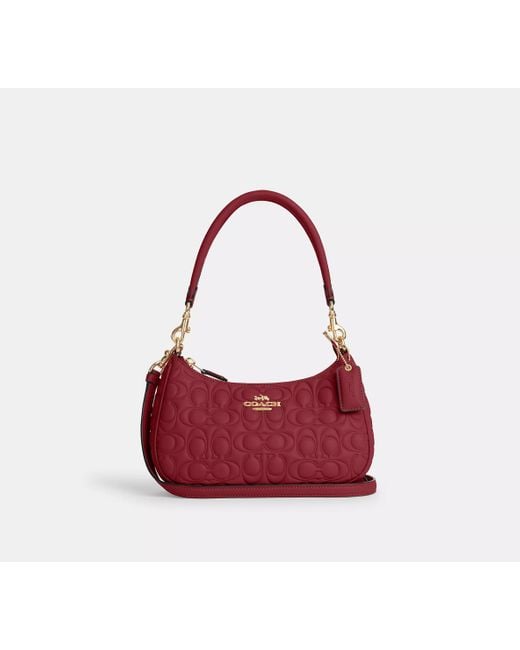 COACH Teri Shoulder Bag - Red | Leather