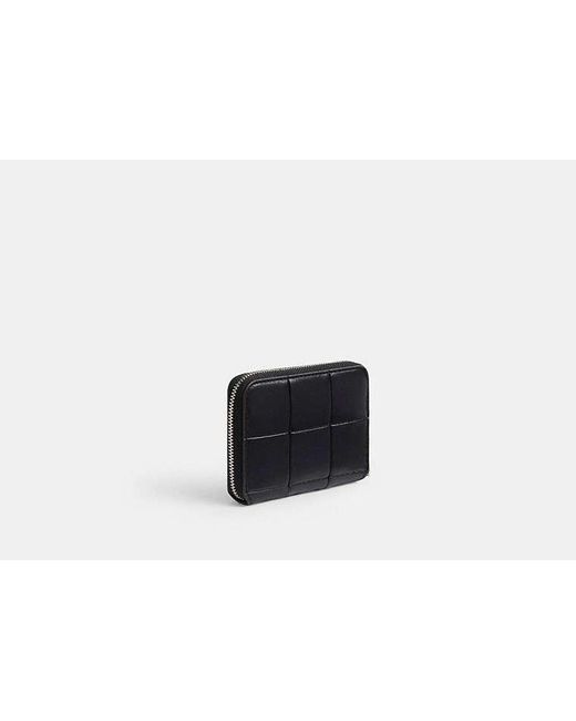 COACH Black Zip Around Wallet In Upcrafted Leather