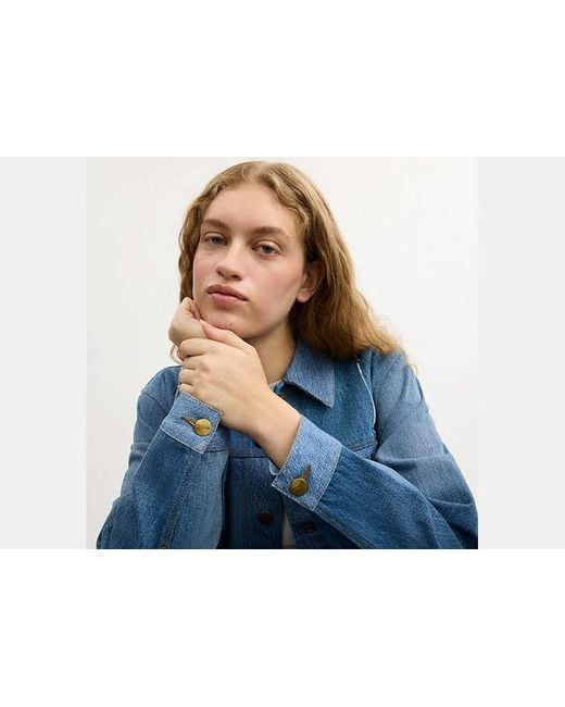 COACH Blue Repurposed Denim Jacket