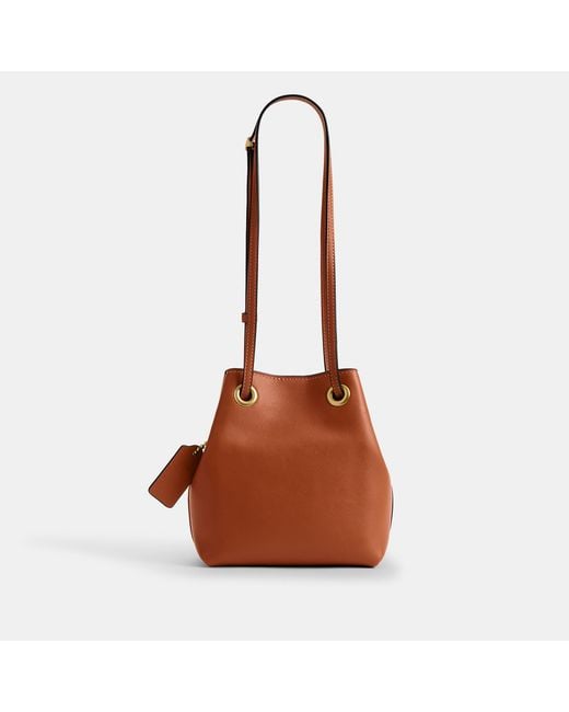 COACH Brown Jade Drawstring Bag