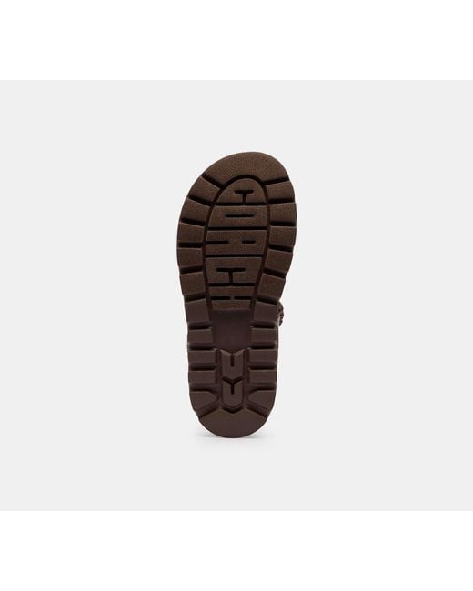COACH Black Brynn Raffia Sandal