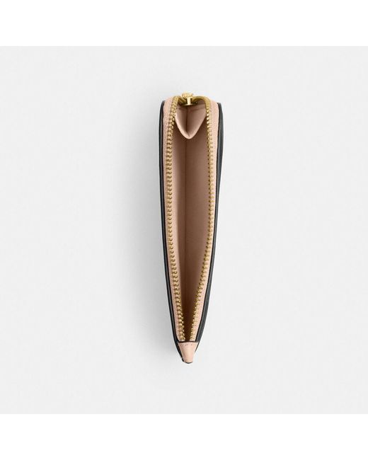 COACH Natural New York Zip Card Case In Colorblock