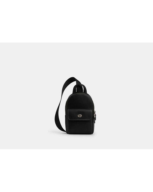 COACH Black Small Turnlock Sling Pack for men