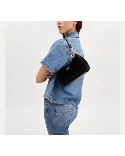 COACH Black Teri Shoulder Bag With Quilting