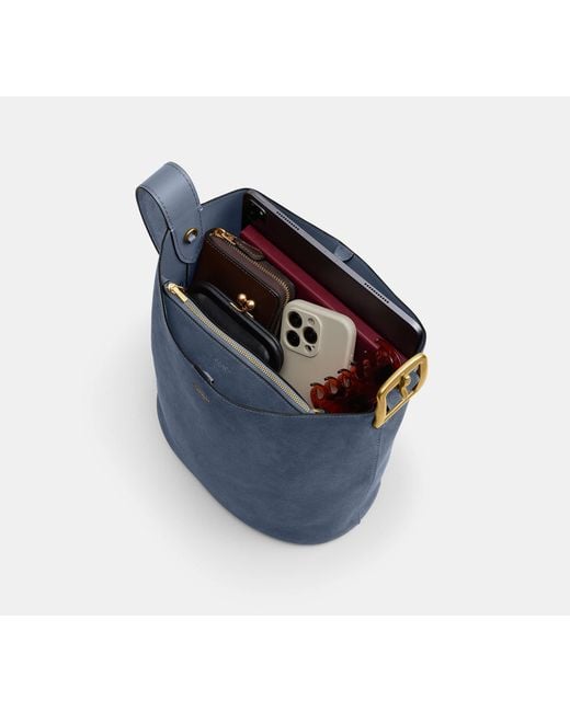 Borsa A Secchiello Bleecker di COACH in Blue