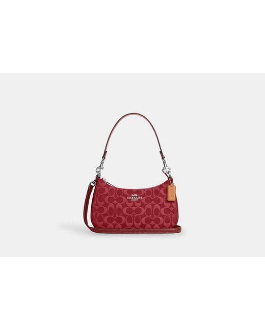 COACH Red Teri Shoulder Bag