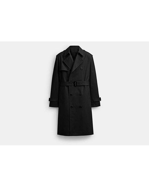 COACH Relaxed Trench Coat in Black for Men Lyst UK