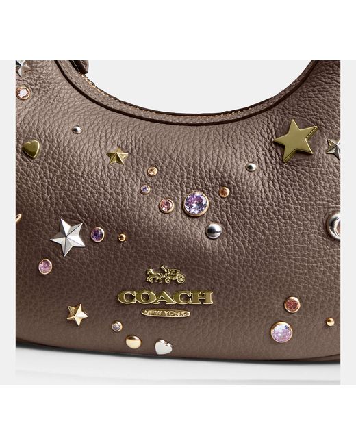 COACH Black Carmen Mini Crossbody Bag With Rivets