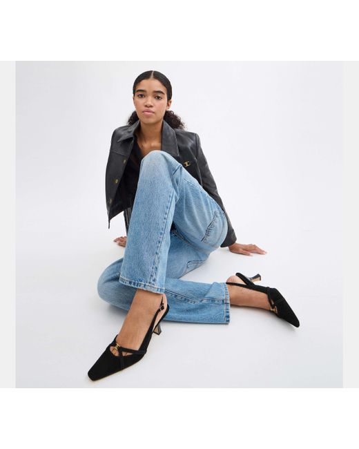 COACH Black Rowyn Slingback
