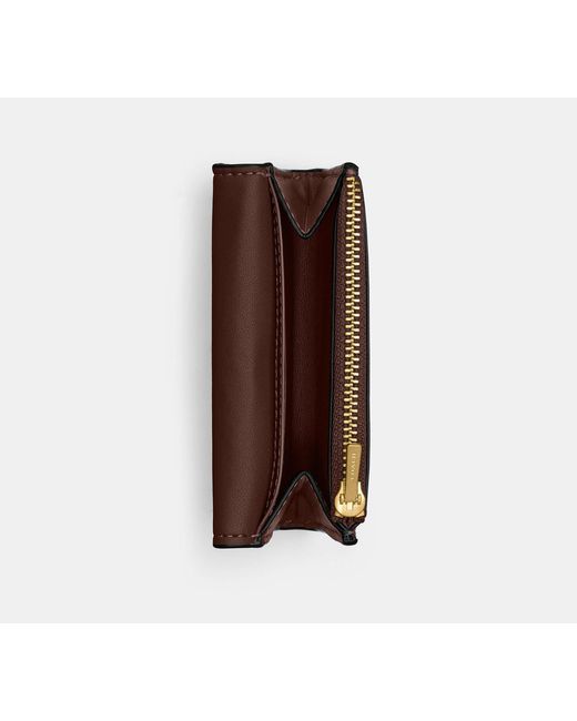 COACH Brown Essential Flap Card Case