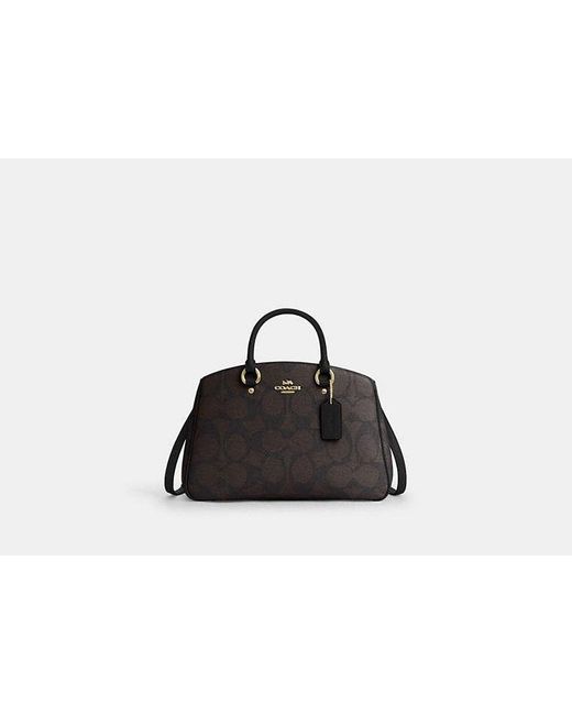 COACH Black Savannah Carryall Aus Signature Canvas