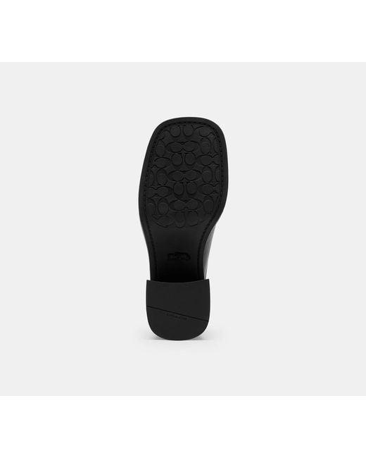 COACH Black Sculpted C Heeled Mule