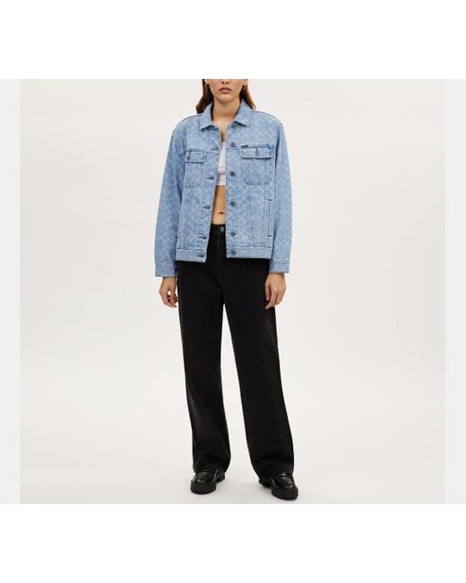 COACH Blue Signature Denim Jacket