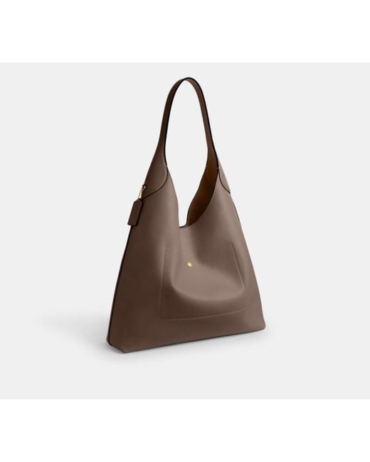 COACH Brown Dark Stone Brooklyn Shoulder Bag 39