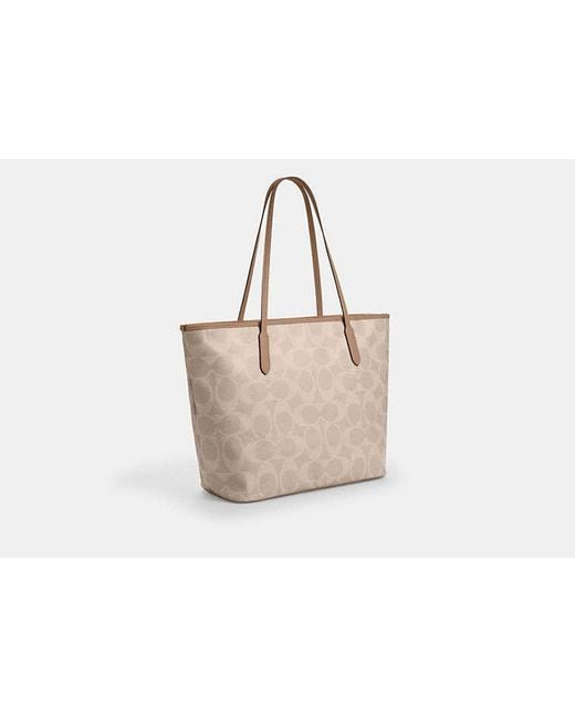 COACH Black Large City Tote Bag