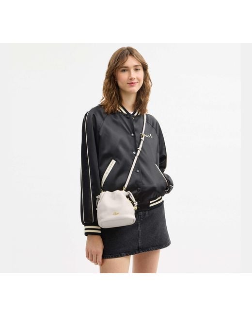 COACH Black Faye Mini Drawstring Bag