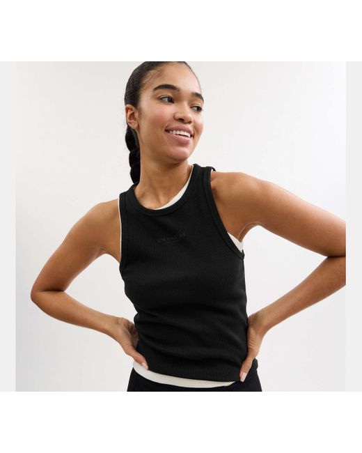 COACH Black Tank Top